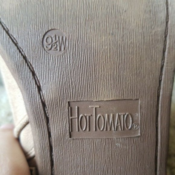 Hot Tomato 9.5w Wide Booties Galway Tan Ankle Boot - Picture 5 of 11